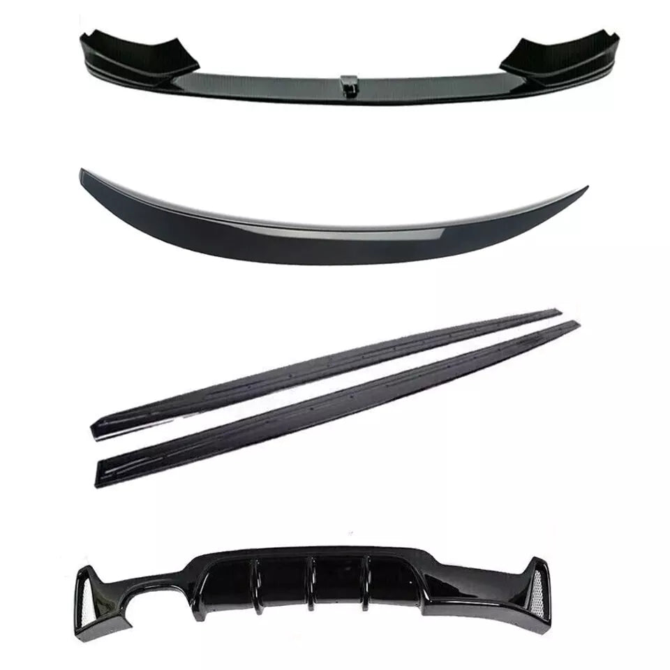 BMW 4 Series F32 Gloss Black Splitter Kit For M Sport (13-20)