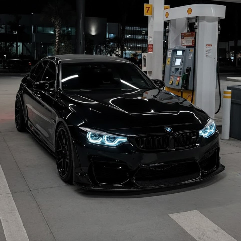 BMW M3 M4 F80 F82 Gloss Black Custom Style Front Splitter