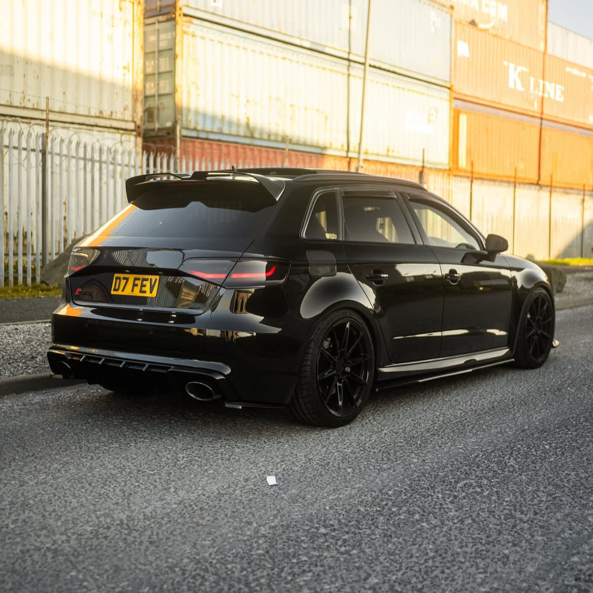 AUDI A3 S3 8V FACELIFT GLOSS BLACK REAR OETTINGER STYLE SPOILER FOR HATCHBACK (13‑19)