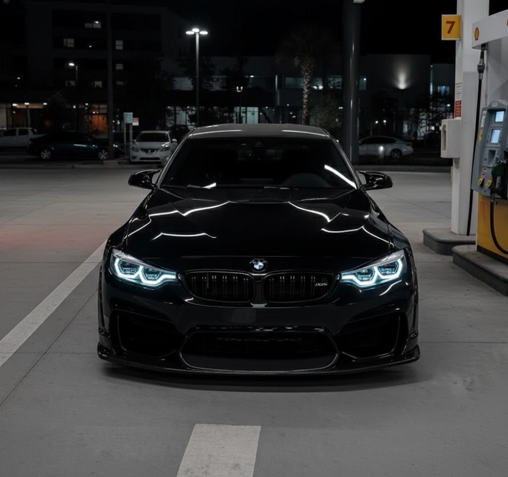 BMW M3 M4 F80 F82 Gloss Black Custom Style Front Splitter