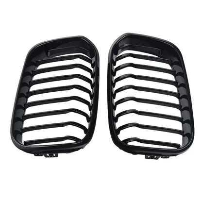 1 Series F20 Gloss Black Single Slat Front Grills (11-14)