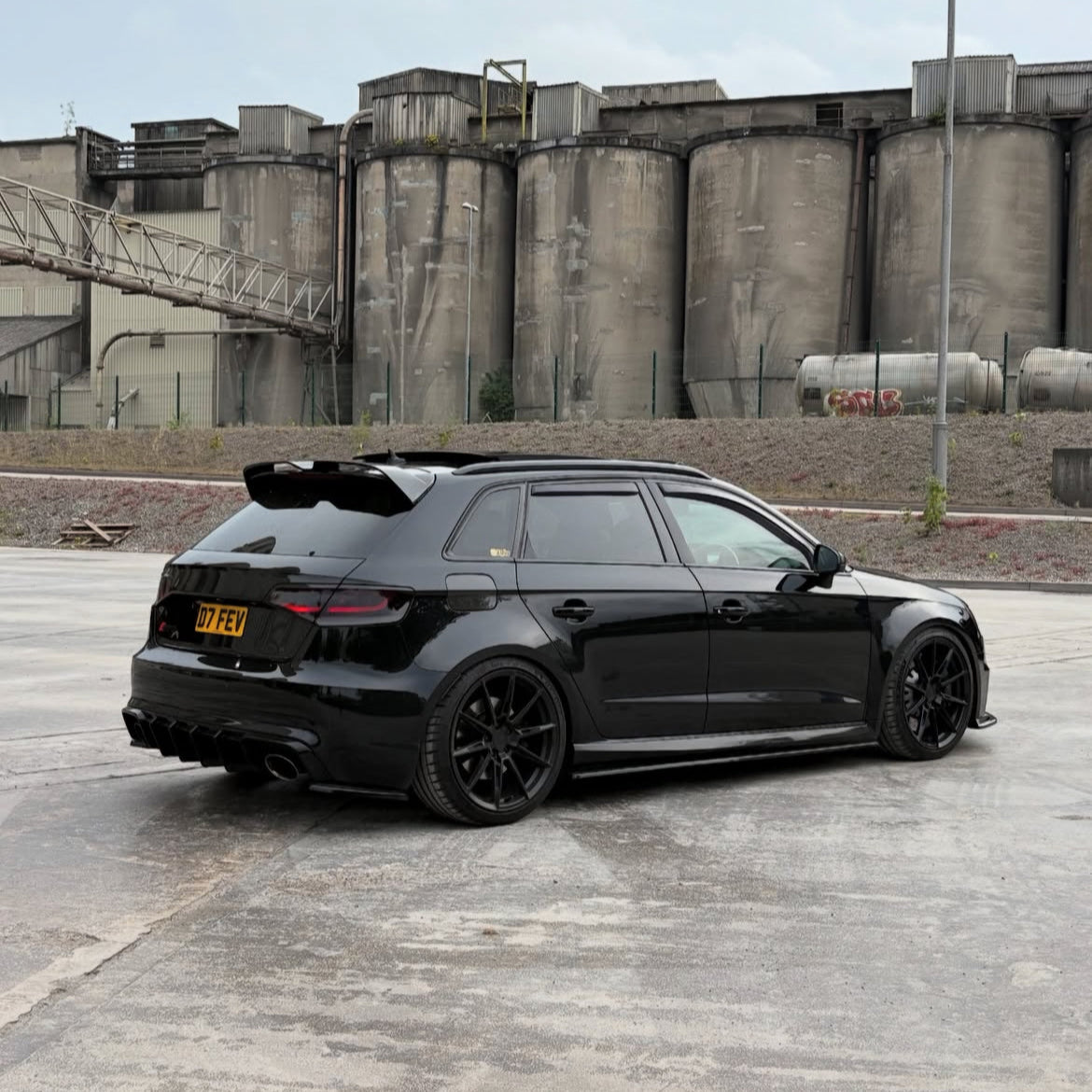 AUDI A3 S3 8V FACELIFT GLOSS BLACK REAR OETTINGER STYLE SPOILER FOR HATCHBACK (13‑19)