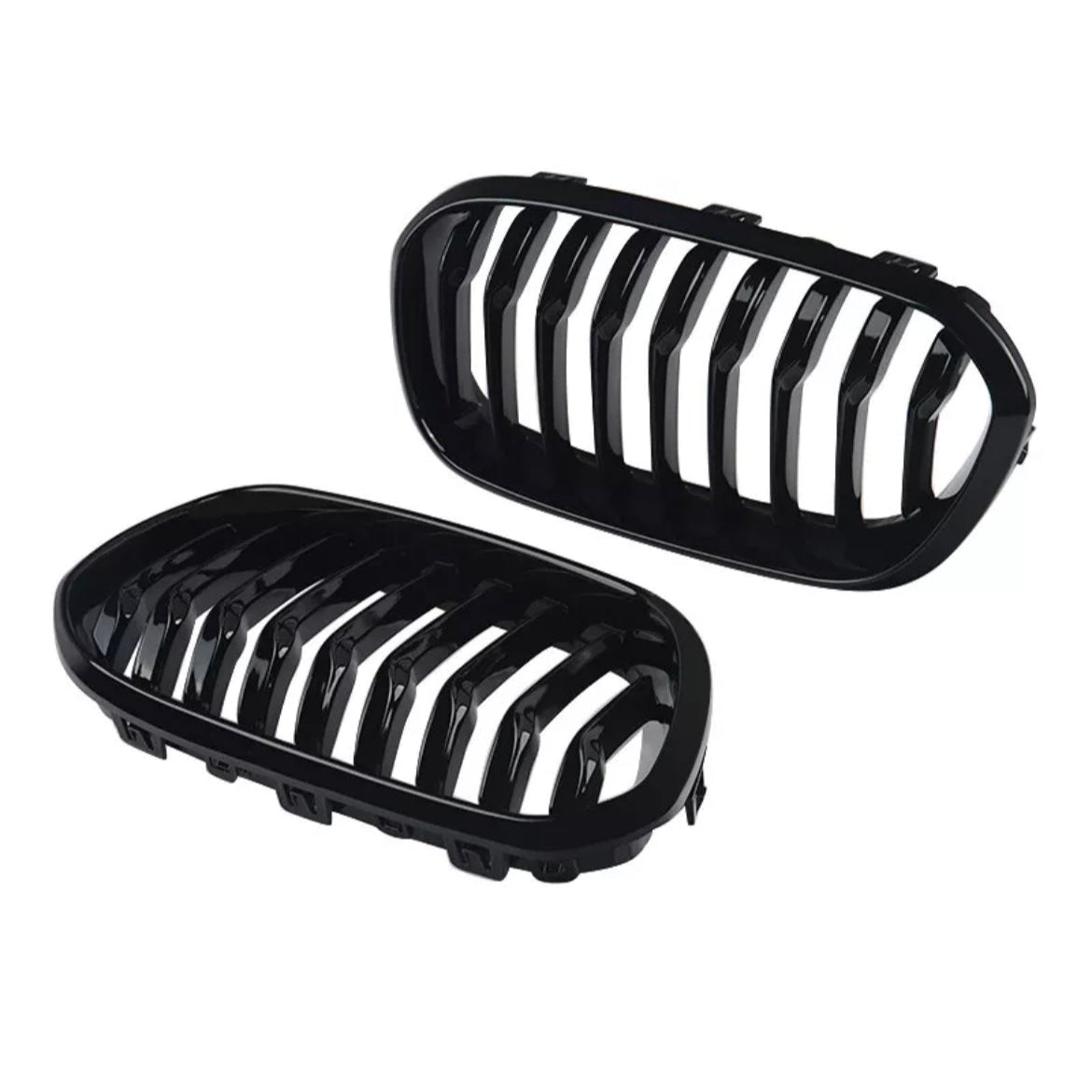 1 SERIES F20 GLOSS BLACK SINGLE SLAT FRONT GRILLS (11-14)