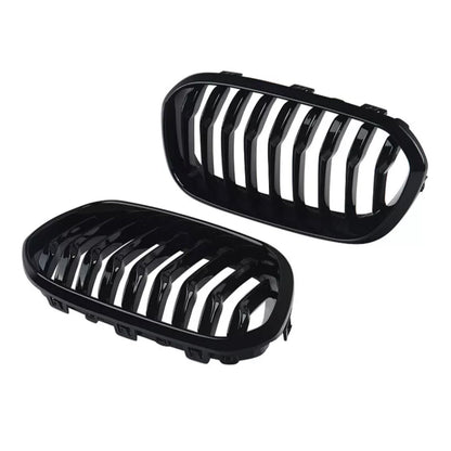 1 Series F20 Gloss Black Single Slat Front Grills (11-14)