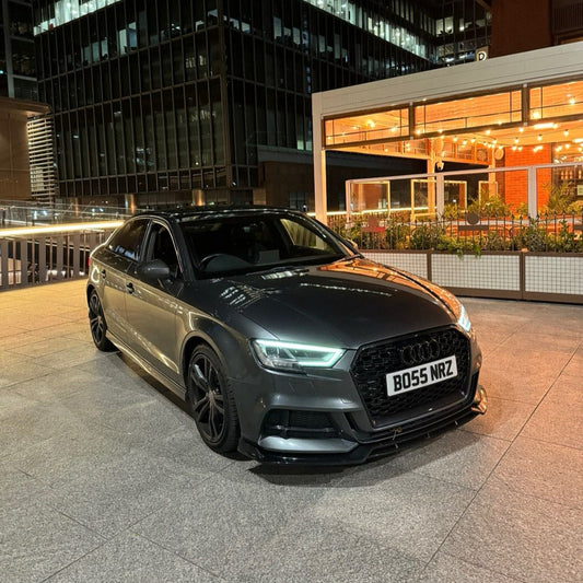 Audi A3 S Line S3 8v Facelift Gloss Black Front Splitter (16-19)