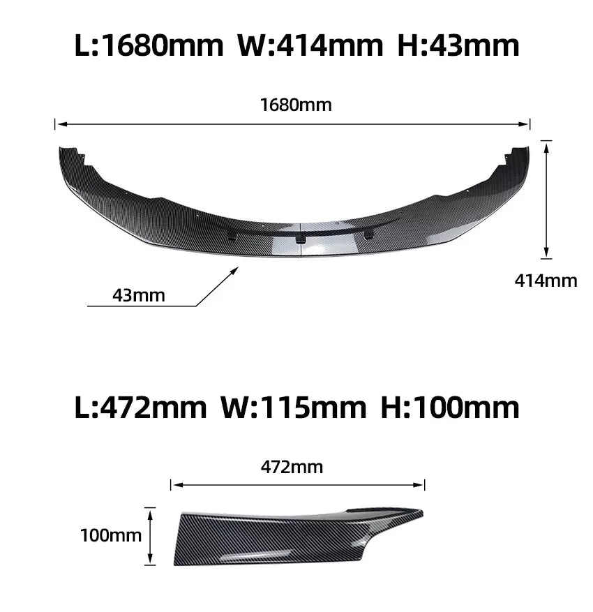BMW 1 Series F20 Carbon Fibre Front Splitter M Performance Style For M Sport  M135I (11-14)