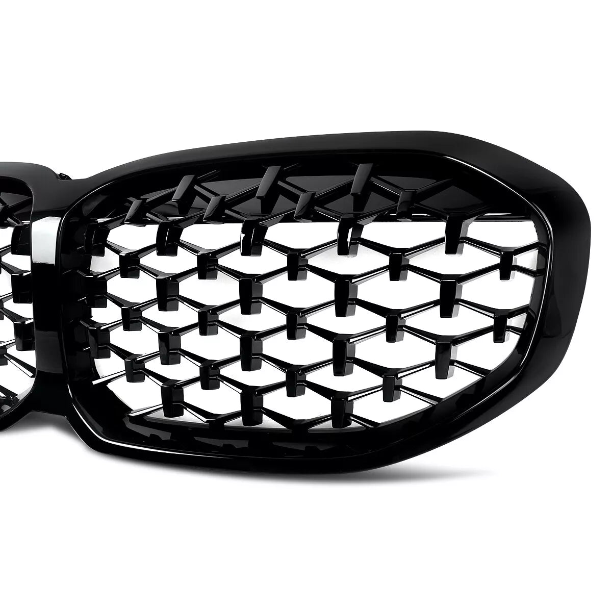 BMW 1 Series F40 Gloss Black Diamond Style Front Grills (20-24)