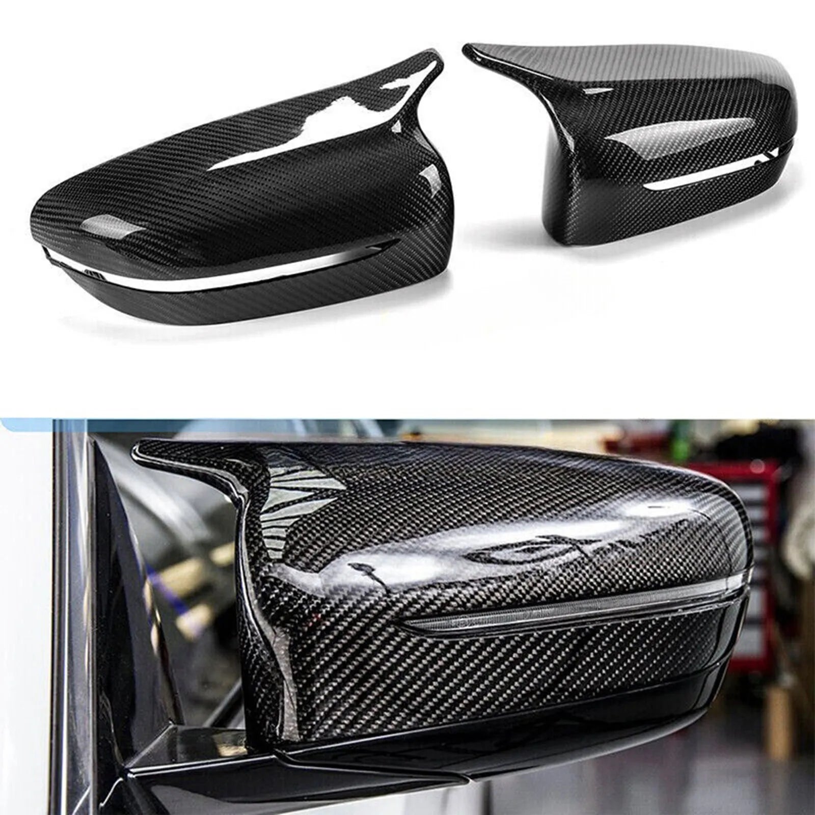 BMW M Syle 3D Carbon Fibre Mirror Caps For 3/5 Series G20 G30