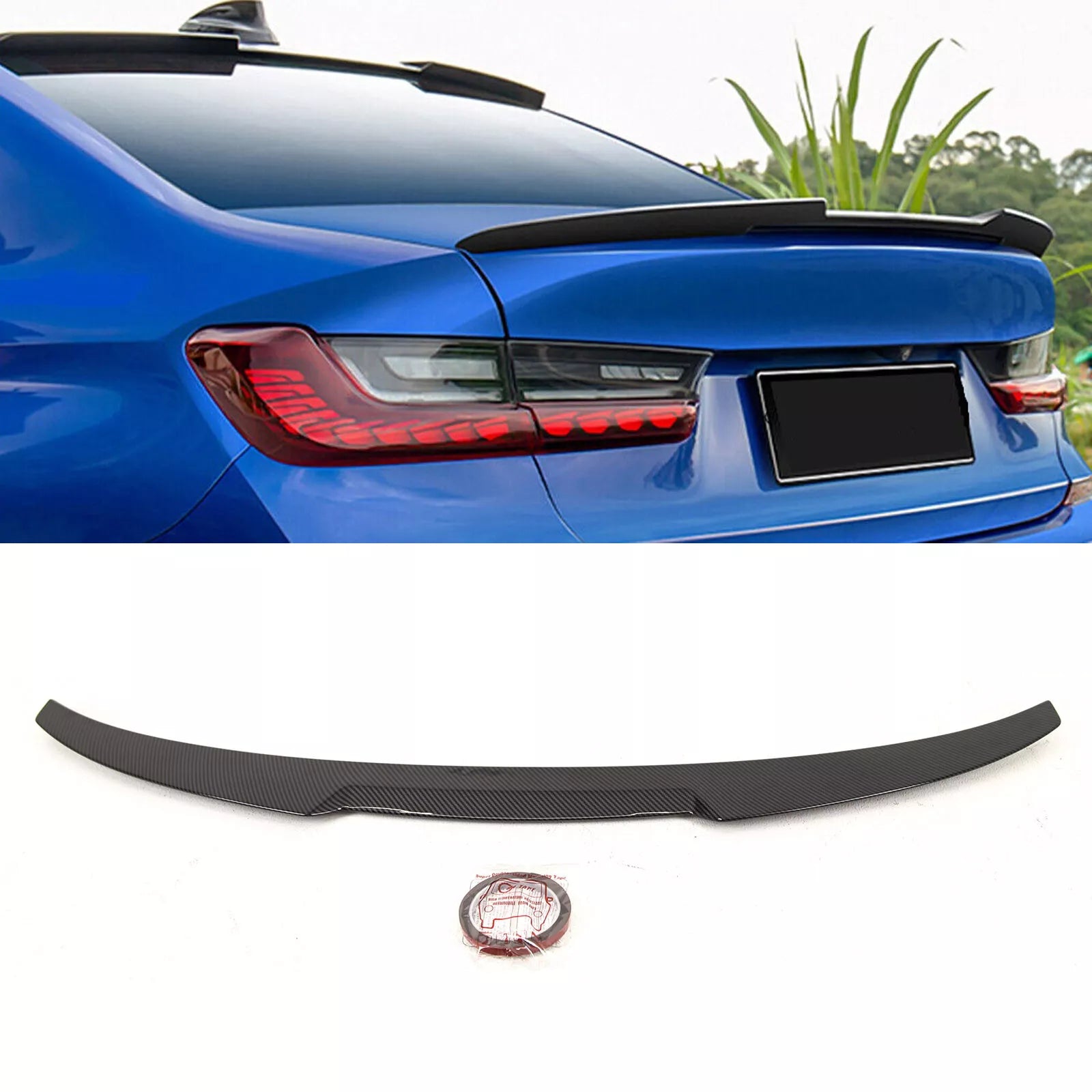 BMW 3 Series G20 Carbon Fibre V Style Boot Lid Spoiler (19-21)