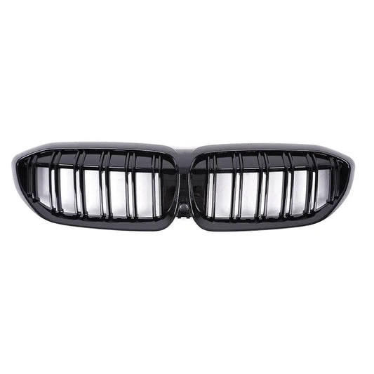 BMW 3 Series G20 Pre Lci Gloss Black Double Slat Front Grills (19-21)