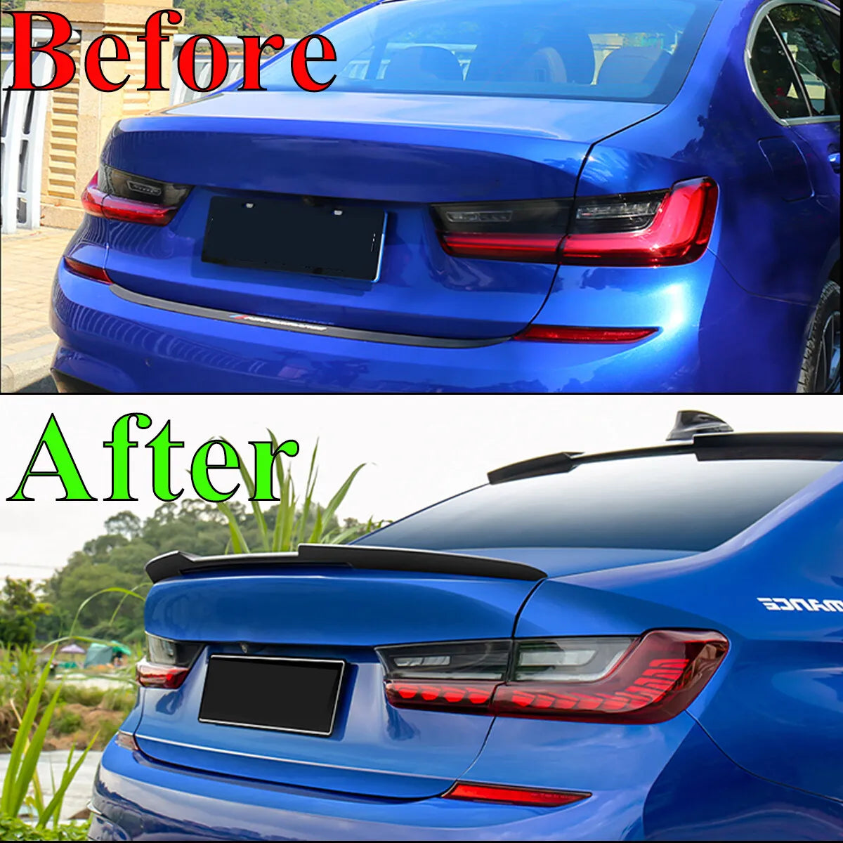 BMW 3 Series G20 Gloss Black V Style Boot Lid Spoiler (19-21)