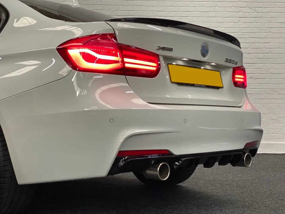 BMW 3 Series F30 Gloss Black Twin Exhaust Diffuser For M Sport (12-18)