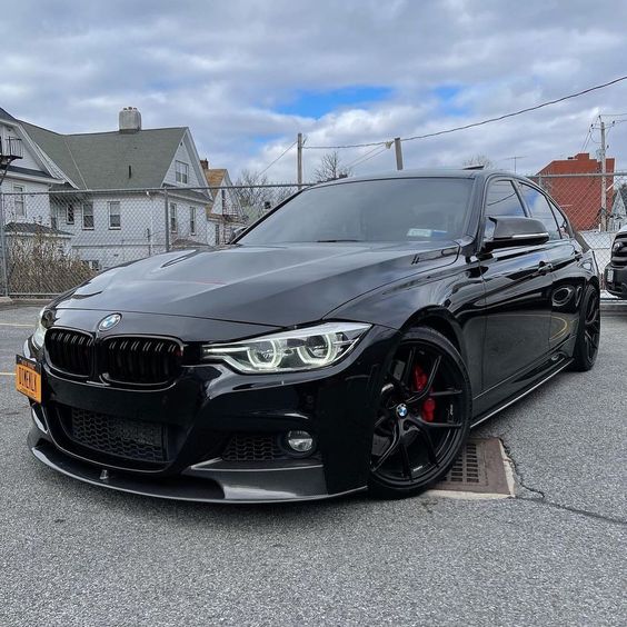 BMW 3 Series F30 Carbon Fibre Front Splitter M Performance Style For M Sport (12-18)