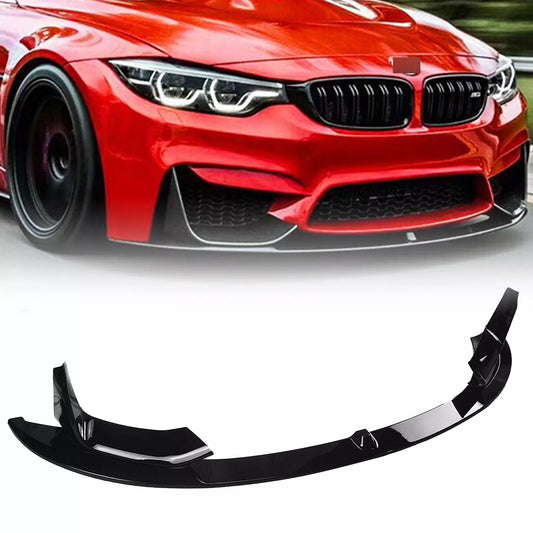 BMW M3 M4 F80 F82 Gloss Black Front Splitter M Performance Style