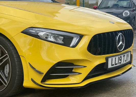Mercedes A Class W177 Front Splitter And Canards A35 Style Aero Kit Edition (2019+)