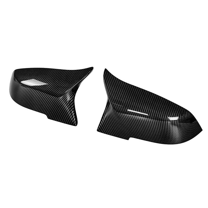 BMW M Style Carbon Fibre Pattern Mirror Caps For 1 2 3 4 Series