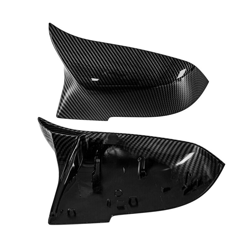 BMW M Style Carbon Fibre Pattern Mirror Caps For 1 2 3 4 Series